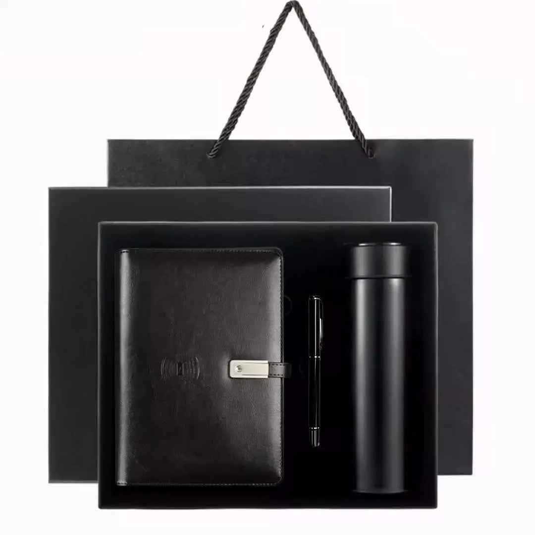 Set agenda inteligenta premium, pix business si termos inteligent cu ecran LED, incarcare wireless, baterie externa incorporata 8000mAh, USB 16GB, cabluri 3 in 1, format A5