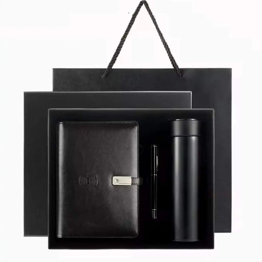Set agenda inteligenta premium, pix business si termos inteligent cu ecran LED, incarcare wireless, baterie externa incorporata 8000mAh, USB 16GB, cabluri 3 in 1, format A5