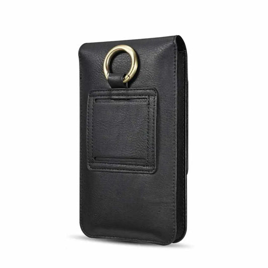 Husa telefon, compatibila telefoane pana la 7 inch, material PU, 2 in 1, tip portofel, 13 sloturi card, spatiu baterie externa, inchidere magnet, prindere curea, neagra