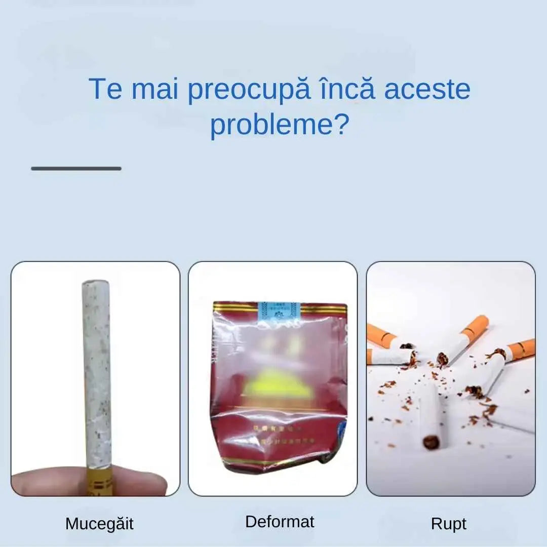 Bricheta electrica, carcasa pachet tigari, stil tabachera, aprindere la buton, anti-vant, incarcare USB, cablu inclus