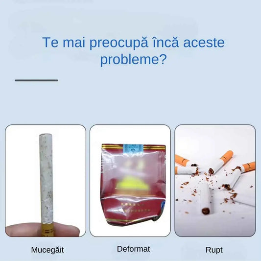 Bricheta electrica, carcasa pachet tigari, stil tabachera, aprindere la buton, anti-vant, incarcare USB, cablu inclus