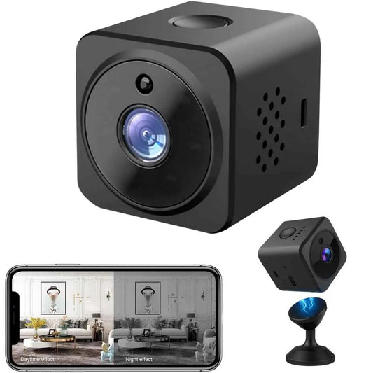 Mini Camera de Securitate Interioara AS02  1080P, Audio, Conectare Wi-Fi, 170°  Vedere Nocturna si Senzor de Miscare  Suport Magnet, Stocare pe Card (max 64 GB)