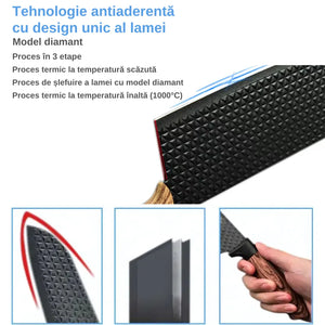 Set cutite bucatarie, din inox, 6 piese, 4 cutite de bucatarie, 1 foarfeca din oțel inoxidabil, 1 cutit din ceramica, de decojit, pentru fructe, legume, carne, cutie depozitare inclusa